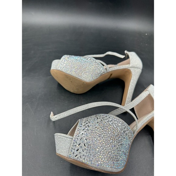 de blossom collection heels silver miya-280 sz 8 - Picture 9 of 9